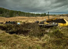 Archaeological dig site