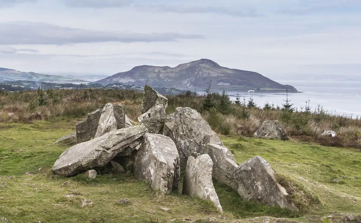 Stacked stones at Giants' Graves tomb