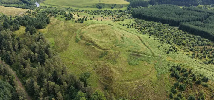 Aerial view of Castle O'er.