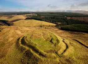 Grassy hill top